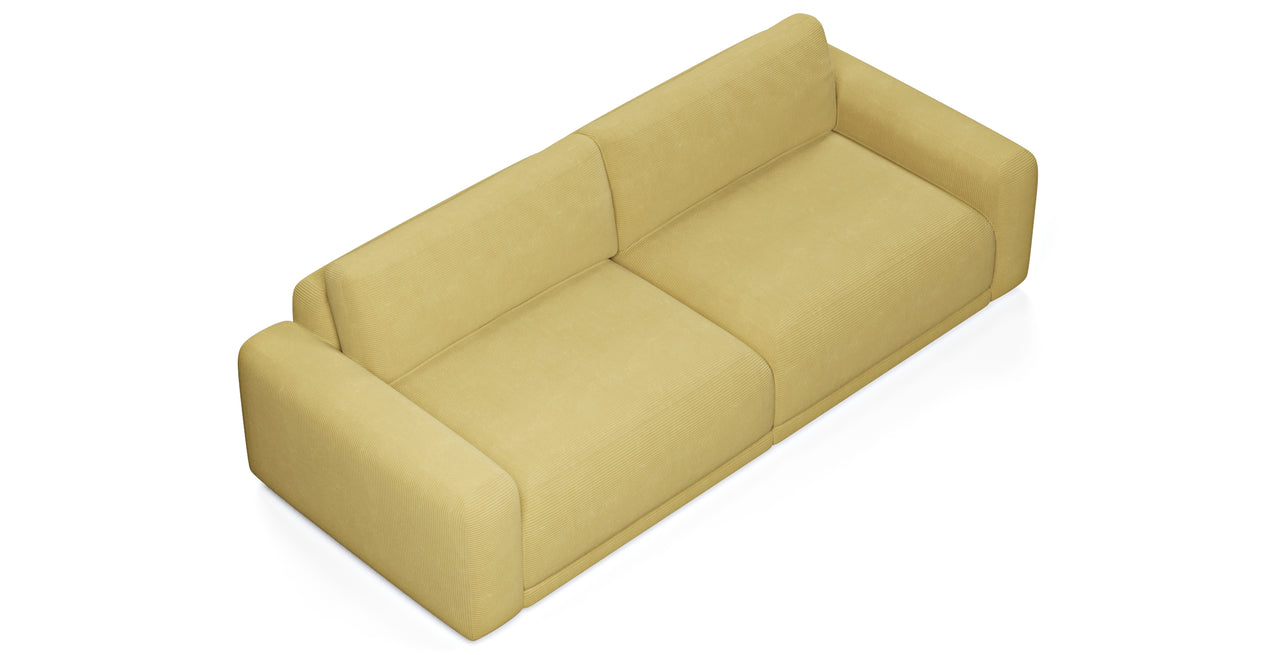 Carle 3-Sitzer Doppelarm - Cord Velours