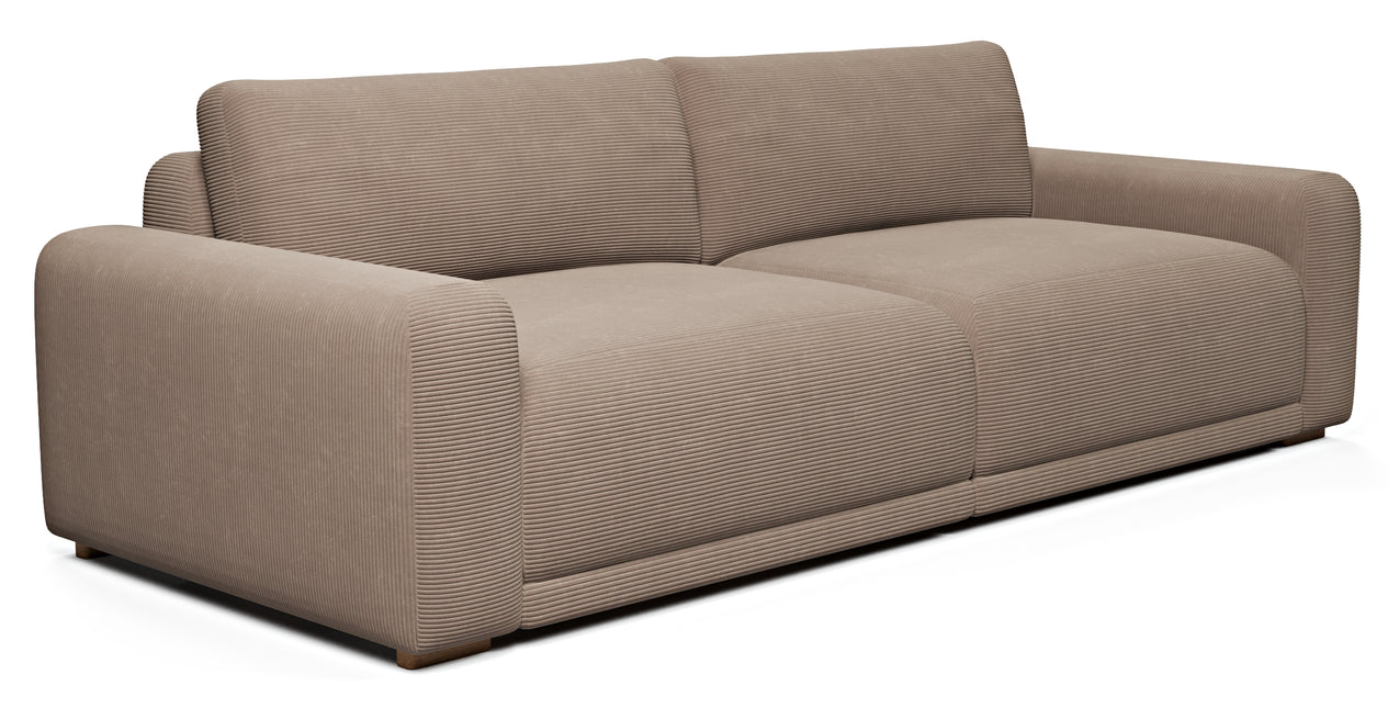 Carle 3-Sitzer Doppelarm - Cord Velours