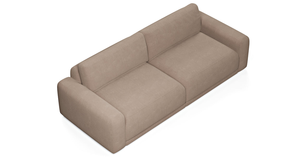Carle 3-Sitzer Doppelarm - Cord Velours
