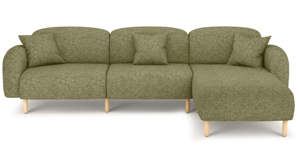 Brood 304 x 168 Sektional Holzbein - Naturgewebe