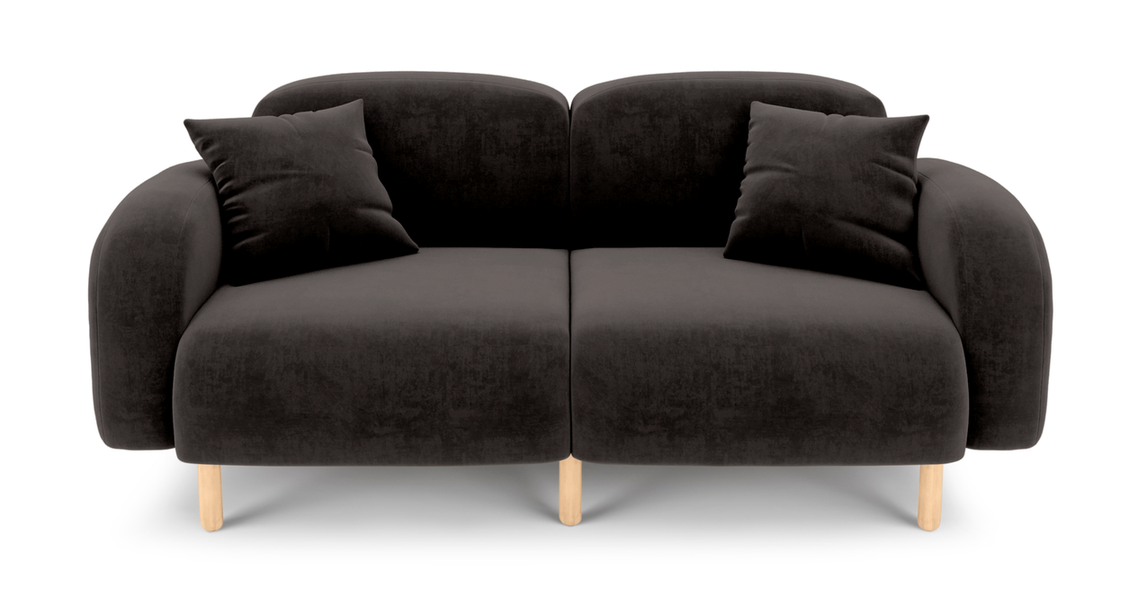 Brood 2-Sitzer Sofa Holzbein - Samt