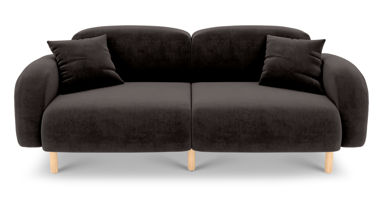 Brood 3-Sitzer Sofa Holzbein - Samt