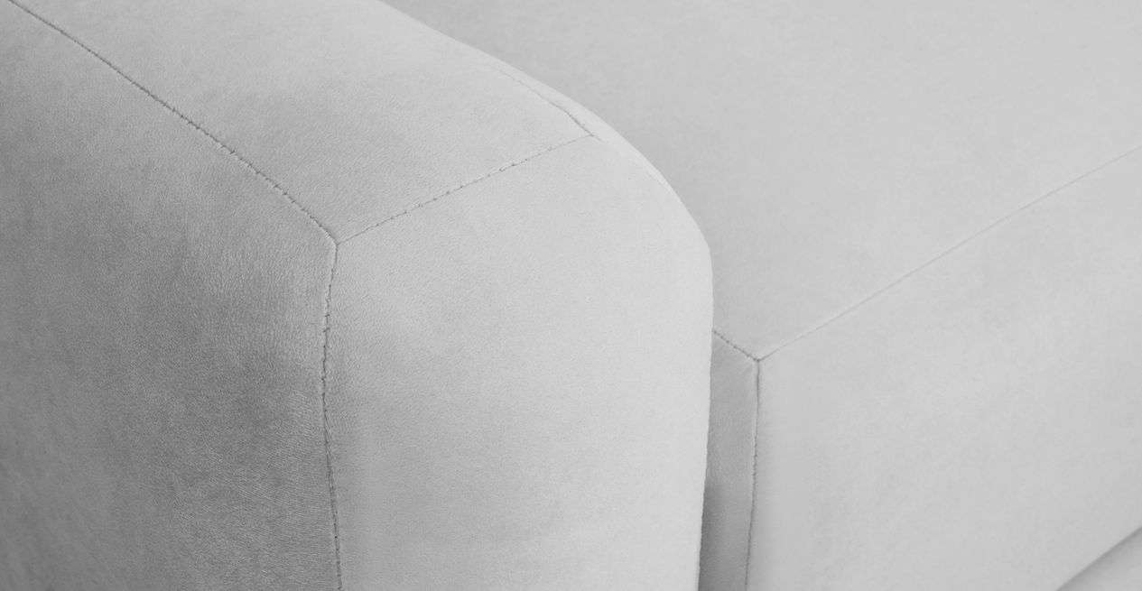 Carle Einzel-Sitz Doppelarm und Hocker - Samt