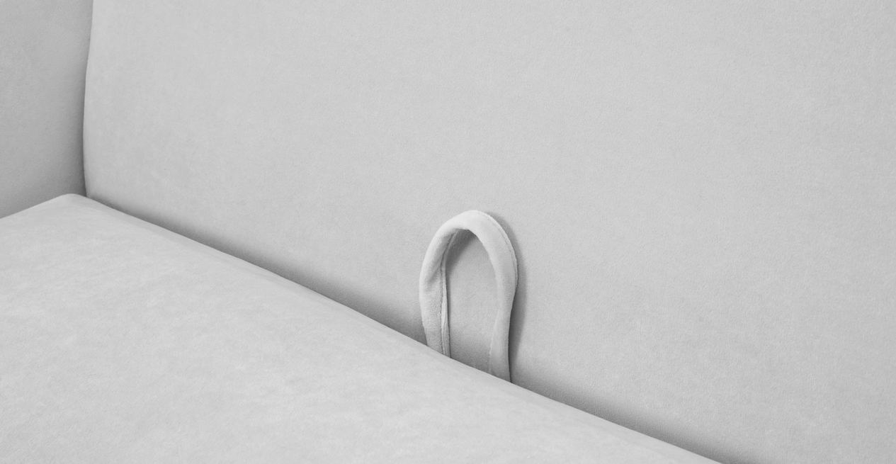 Carle Einzel-Sitz Doppelarm und Hocker - Samt