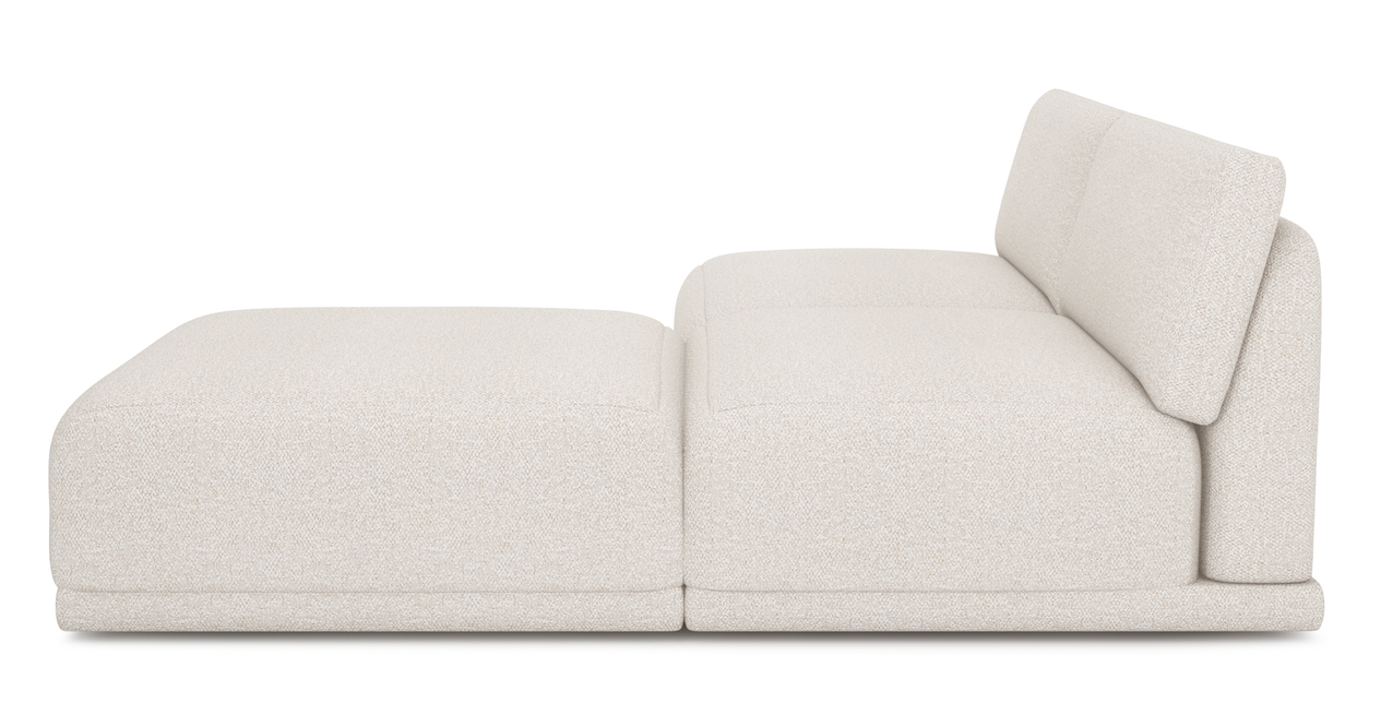 Carle 3-Sitzer Ohne Arm und Hocker - Bouclé