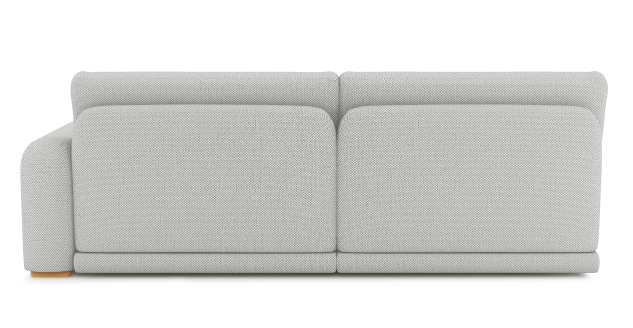 Carle 3-Sitzer mit Rechter Armlehne und Hocker - Naturgewebe