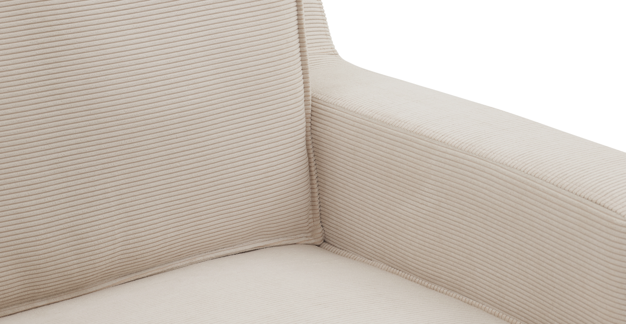 Klem Slim 231 x 231 Sektional Holzbein - Cord Velours