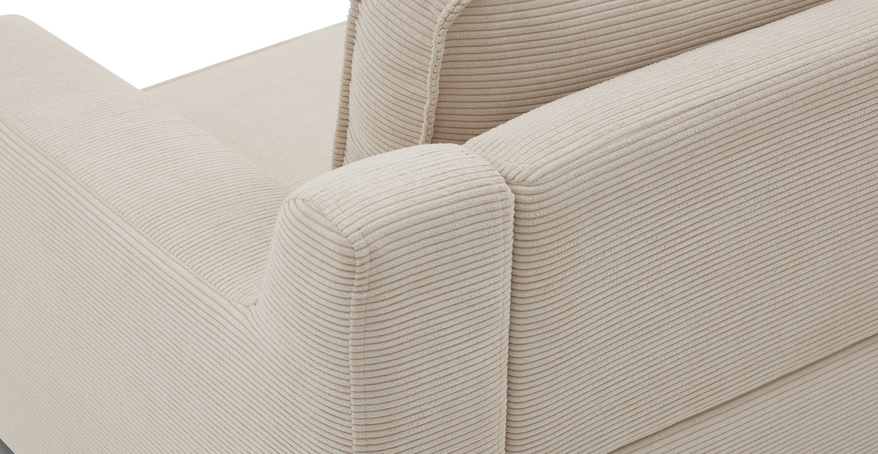 Klem Slim 231 x 231 Sektional Holzbein - Cord Velours