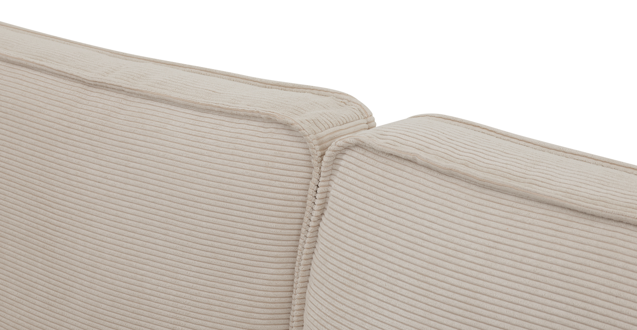 Klem Slim 231 x 231 Sektional Holzbein - Cord Velours