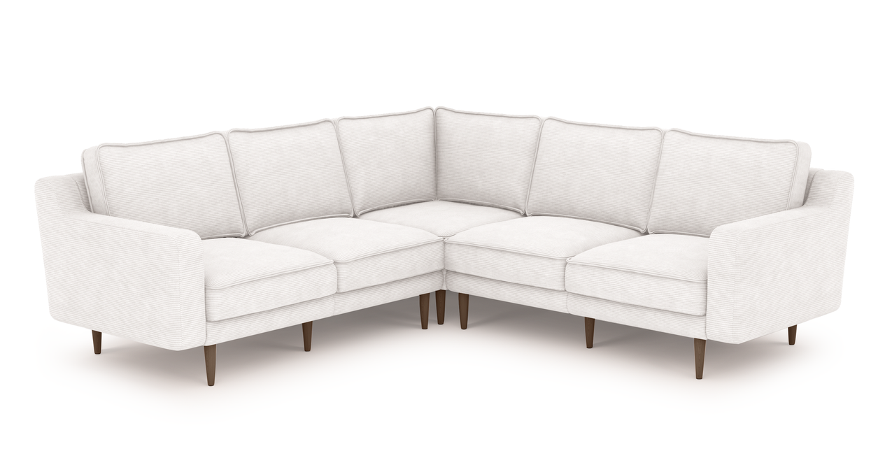 Klem Slim 231 x 231 Sektional Holzbein - Cord Velours