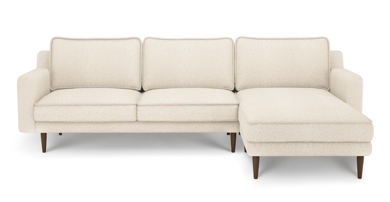 Klem Slim 266 x 171 Sektional Holzbein - Bouclé