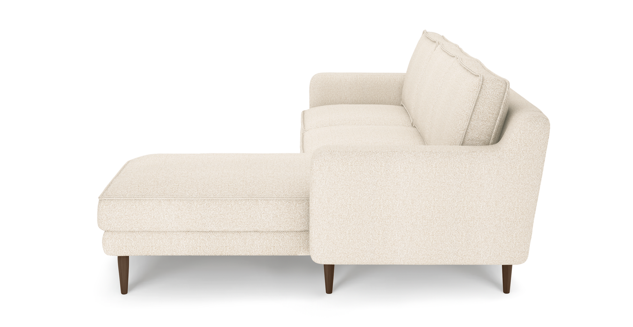 Klem Slim 266 x 171 Sektional Holzbein - Bouclé
