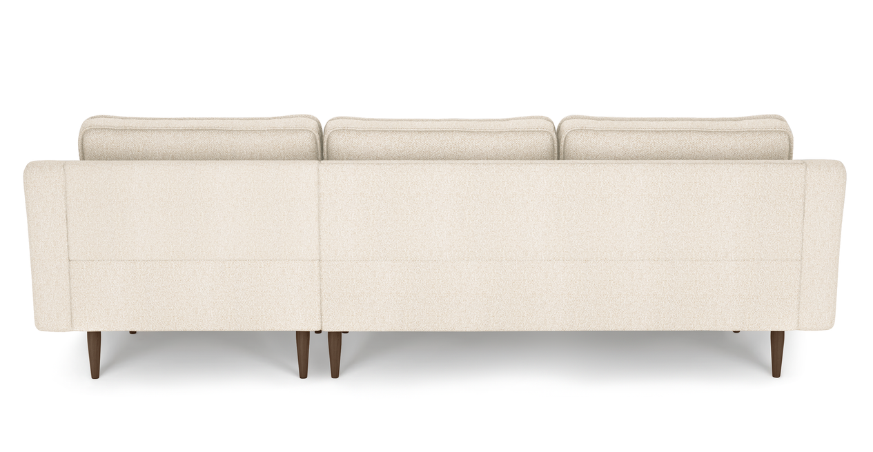 Klem Slim 266 x 171 Sektional Holzbein - Bouclé