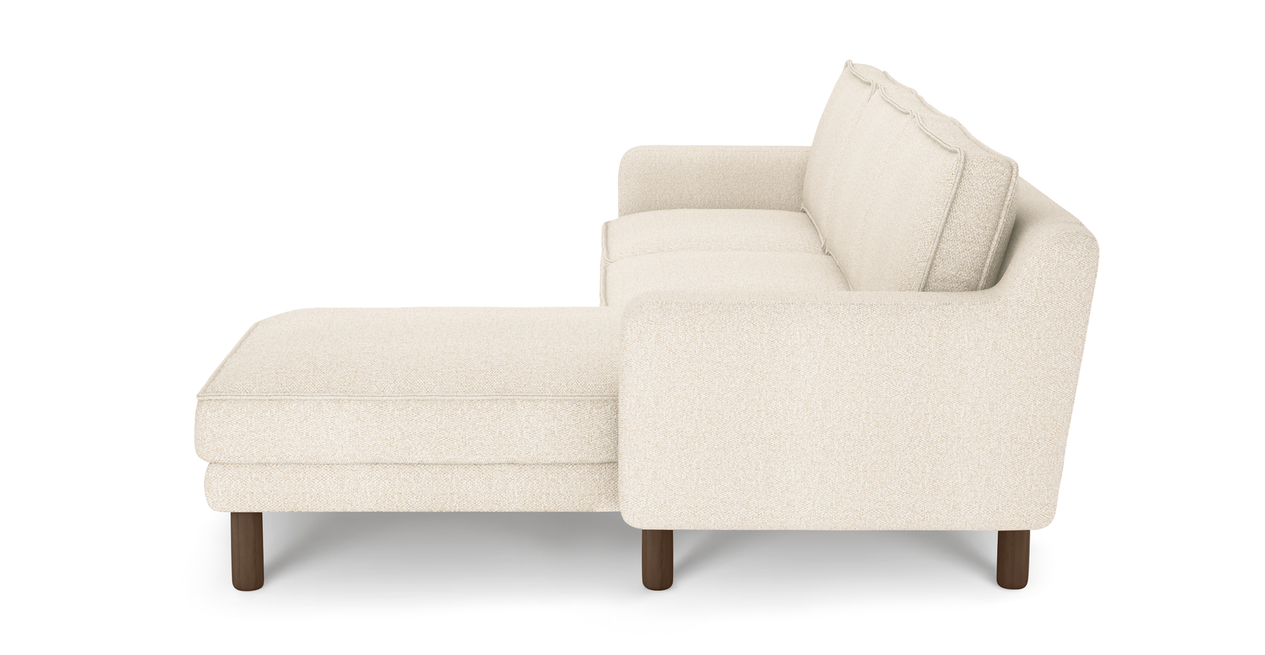 Klem Slim 266 x 171 Sektional Zylindrisch Holzbein - Bouclé