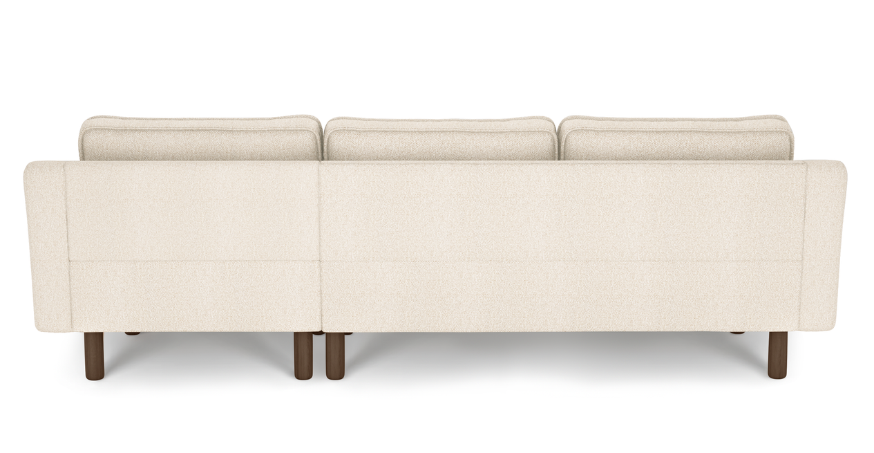 Klem Slim 266 x 171 Sektional Zylindrisch Holzbein - Bouclé