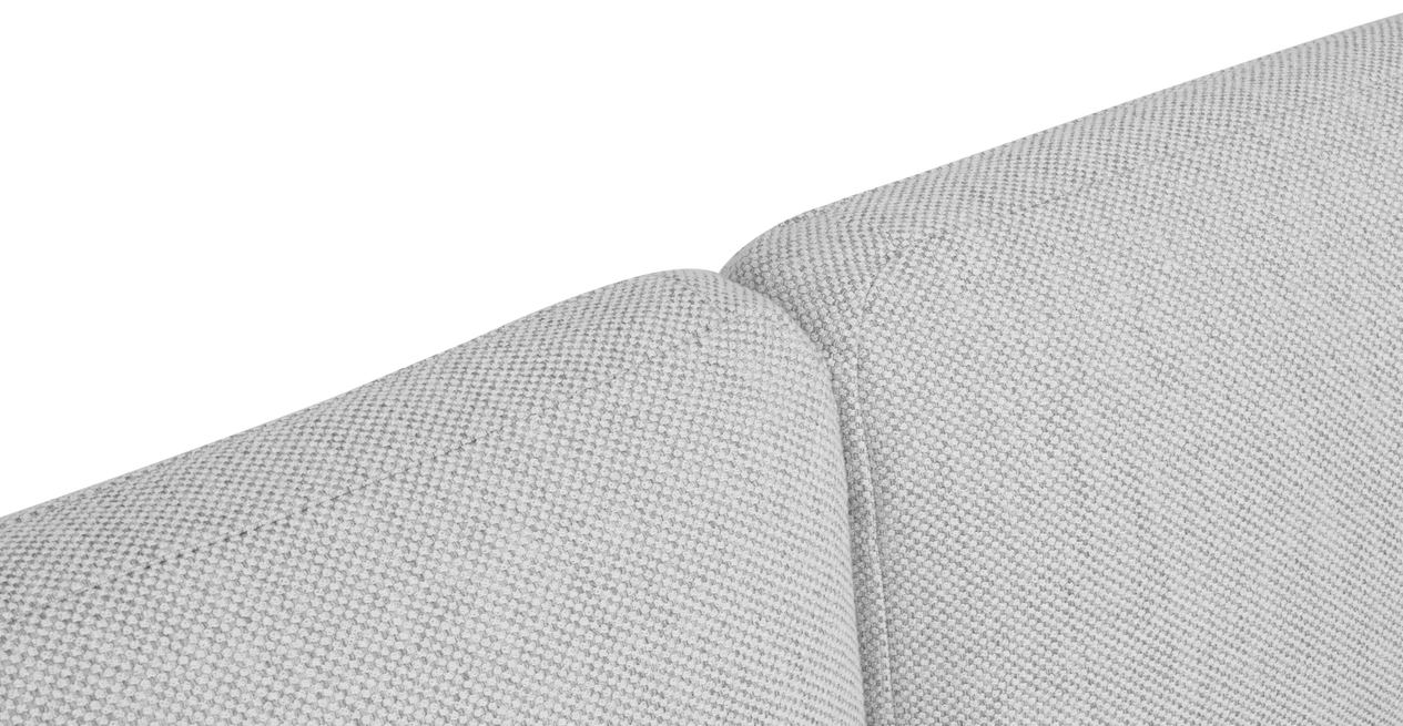 Carle 3-Sitzer mit Rechter Armlehne und Hocker - Naturgewebe