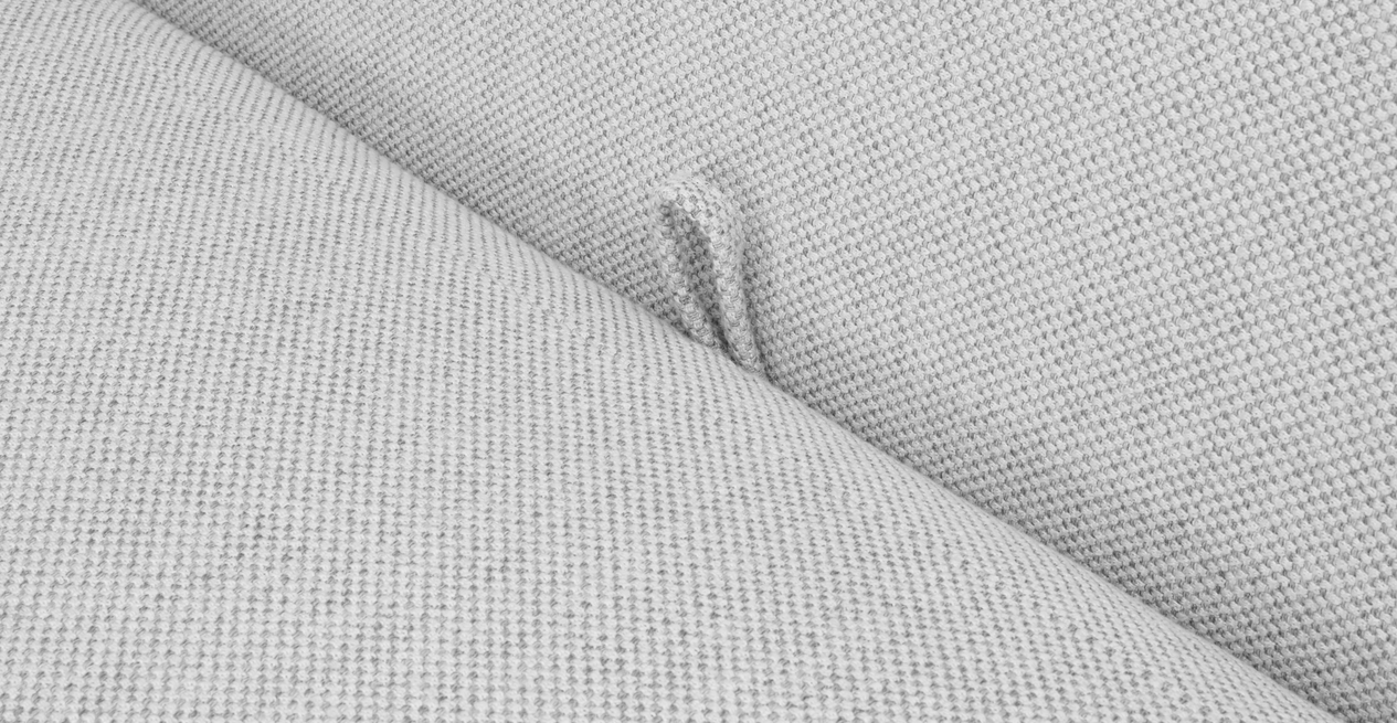 Carle 3-Sitzer mit Rechter Armlehne und Hocker - Naturgewebe