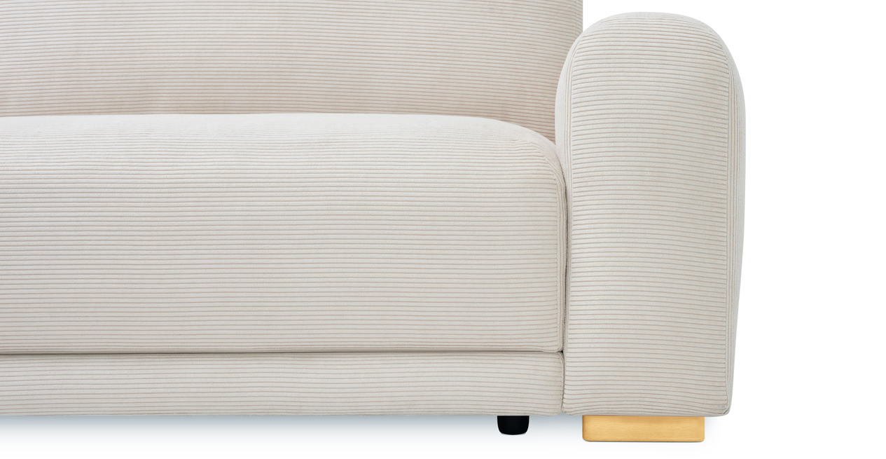 Carle 3-Sitzer mit Rechter Armlehne - Cord Velours