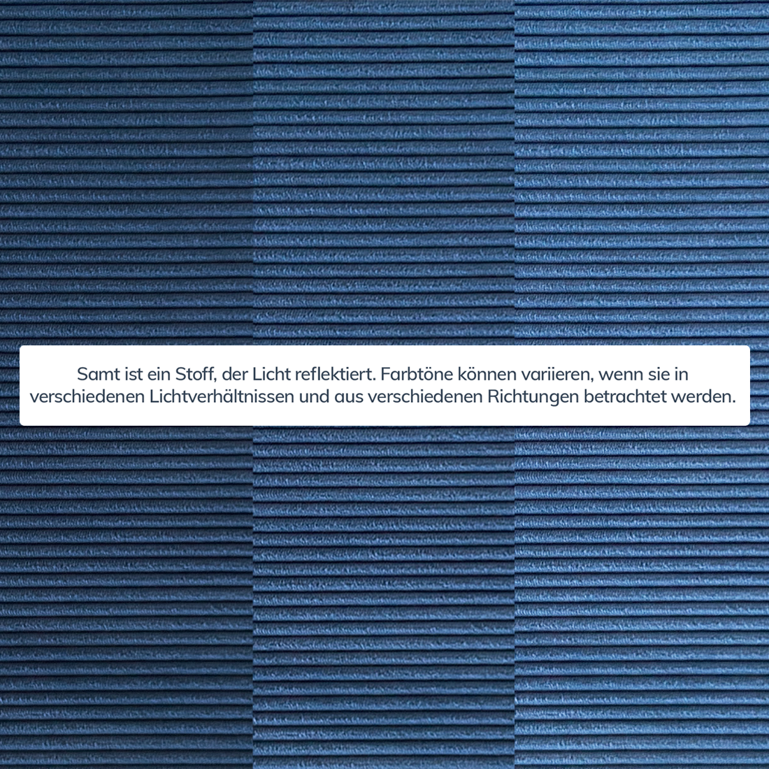 Stoff: Cord Velours - Farbe: Blau