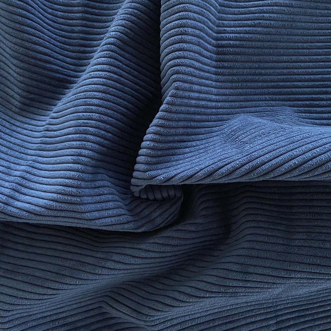 Stoff: Cord Velours - Farbe: Blau