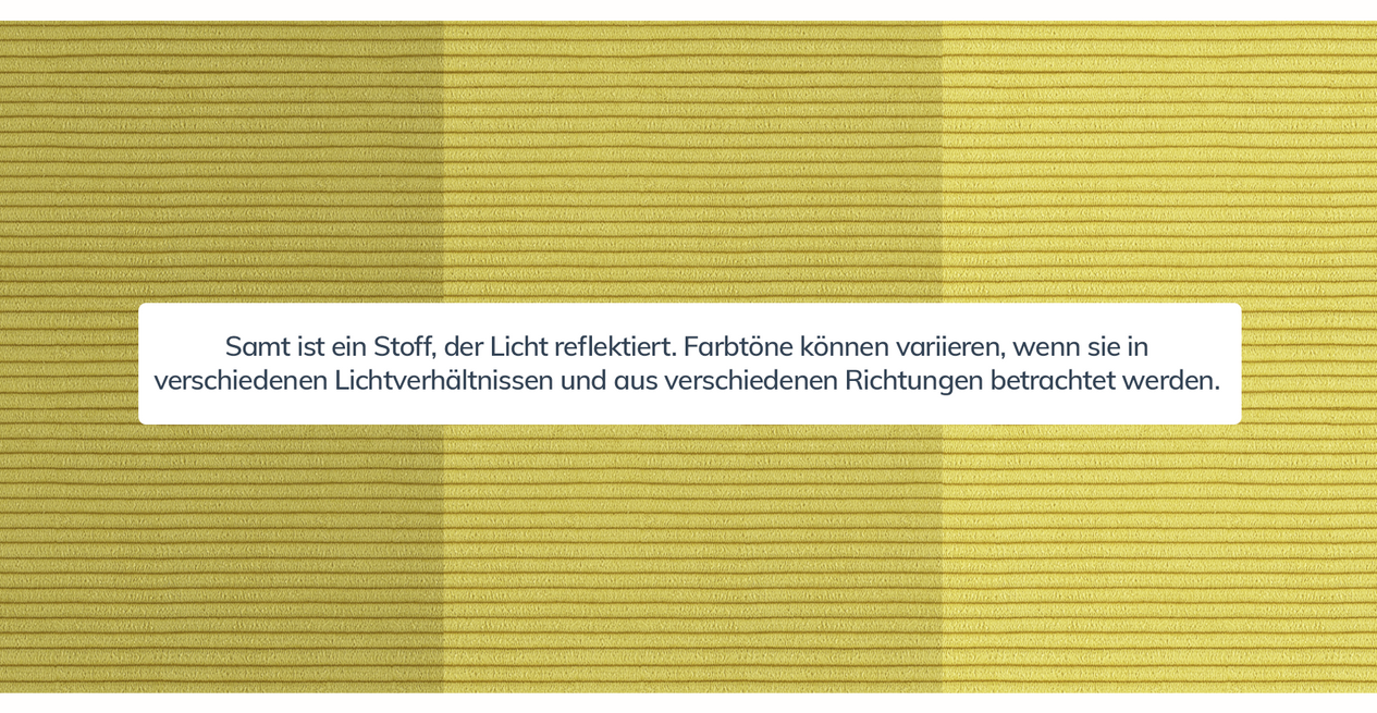 Carle 3-Sitzer Doppelarm - Cord Velours