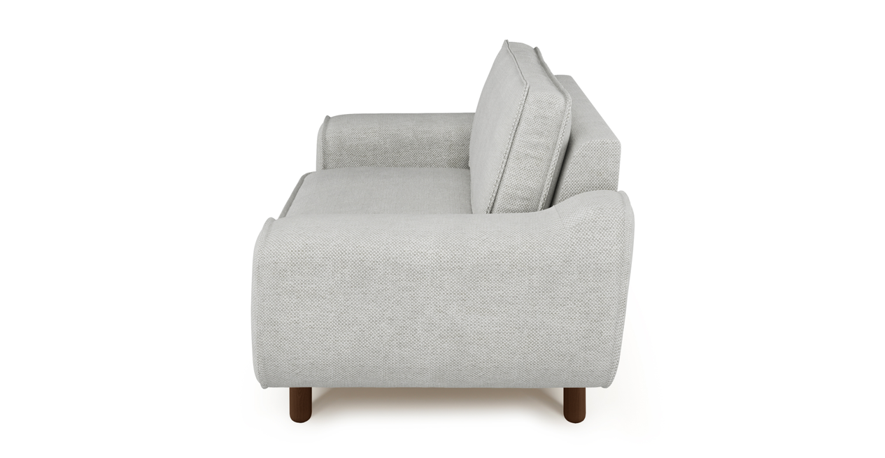 Klem Loveseat Zylindrisch Holzbein - Naturgewebe