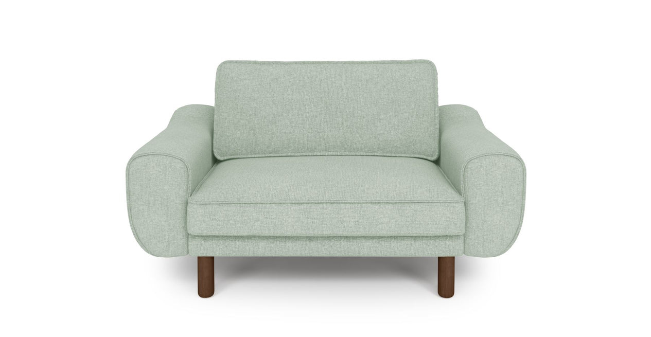 Klem Loveseat Zylindrisch Holzbein - Gewebe
