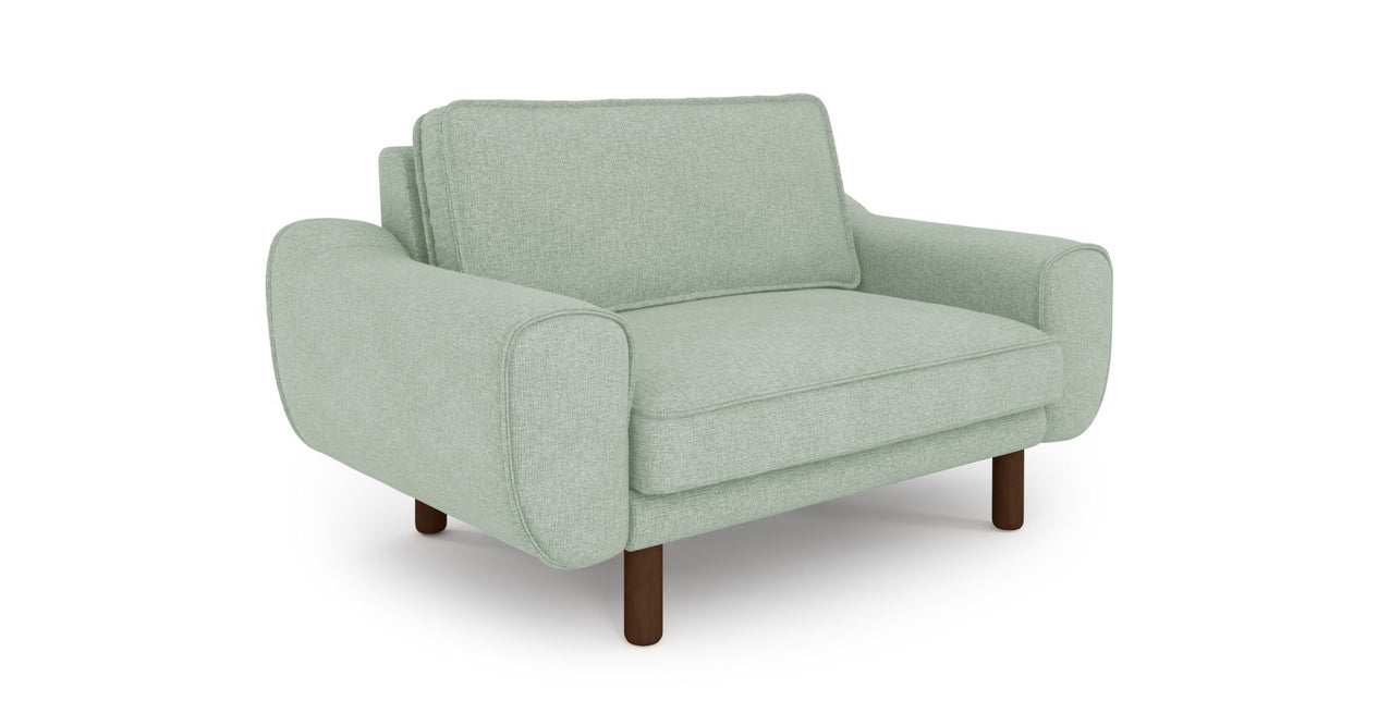 Klem Loveseat Zylindrisch Holzbein - Gewebe