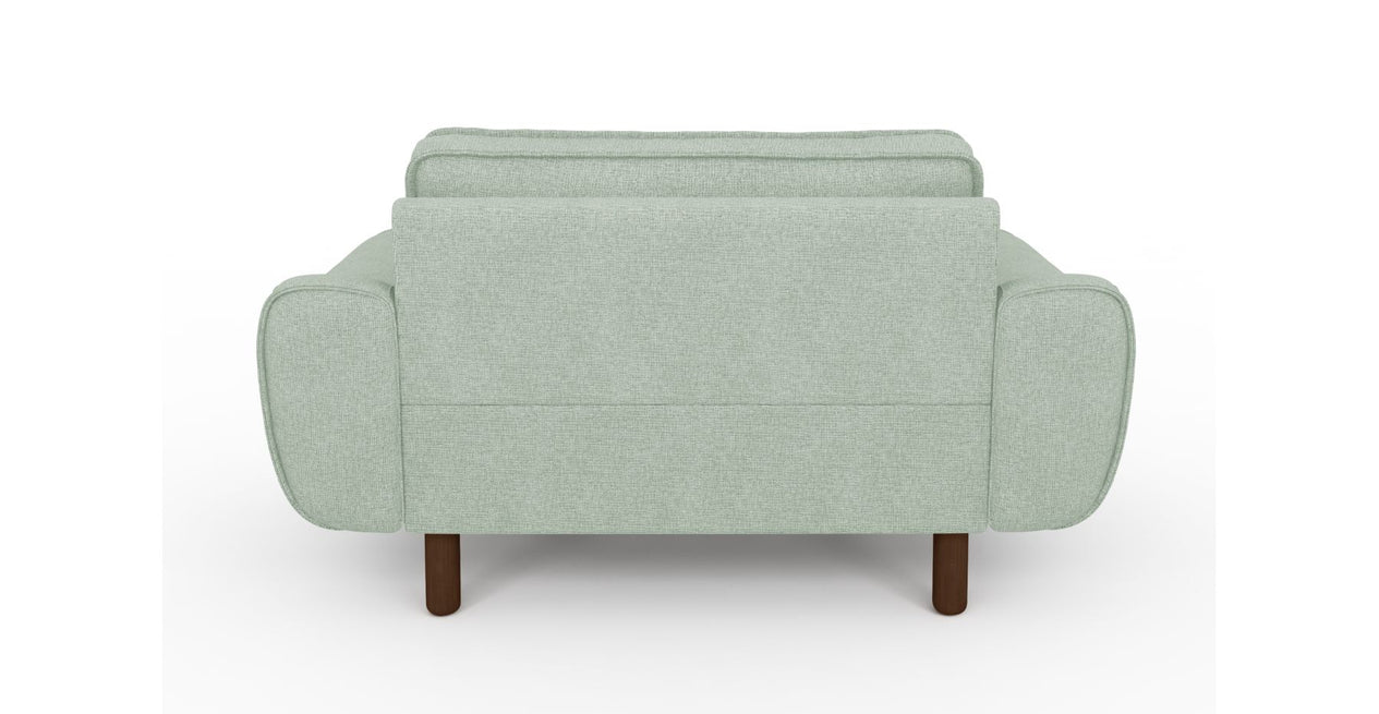 Klem Loveseat Zylindrisch Holzbein - Gewebe