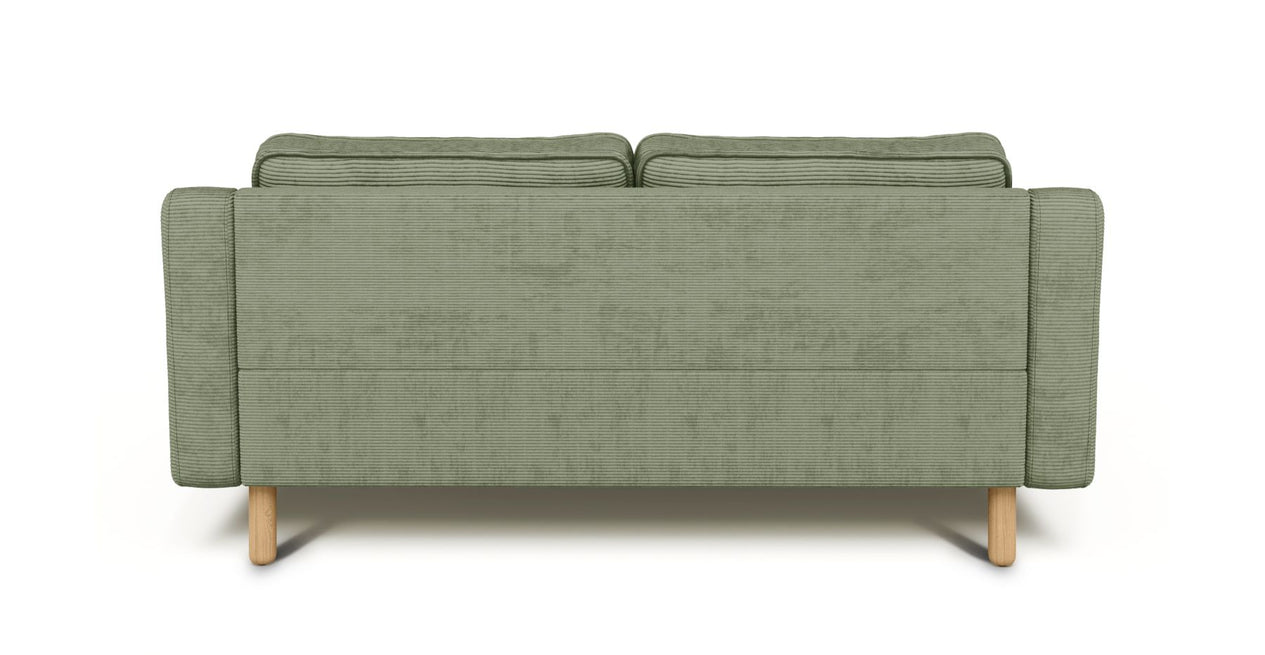 Klem Slim 2-Sitzer Sofa Zylindrisch Holzbein - Cord Velours
