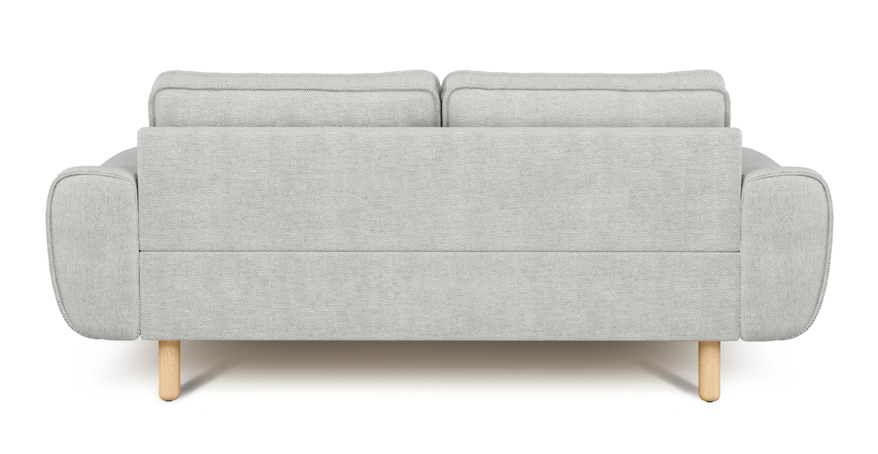 Klem 2-Sitzer Sofa Zylindrisch Holzbein - Naturgewebe