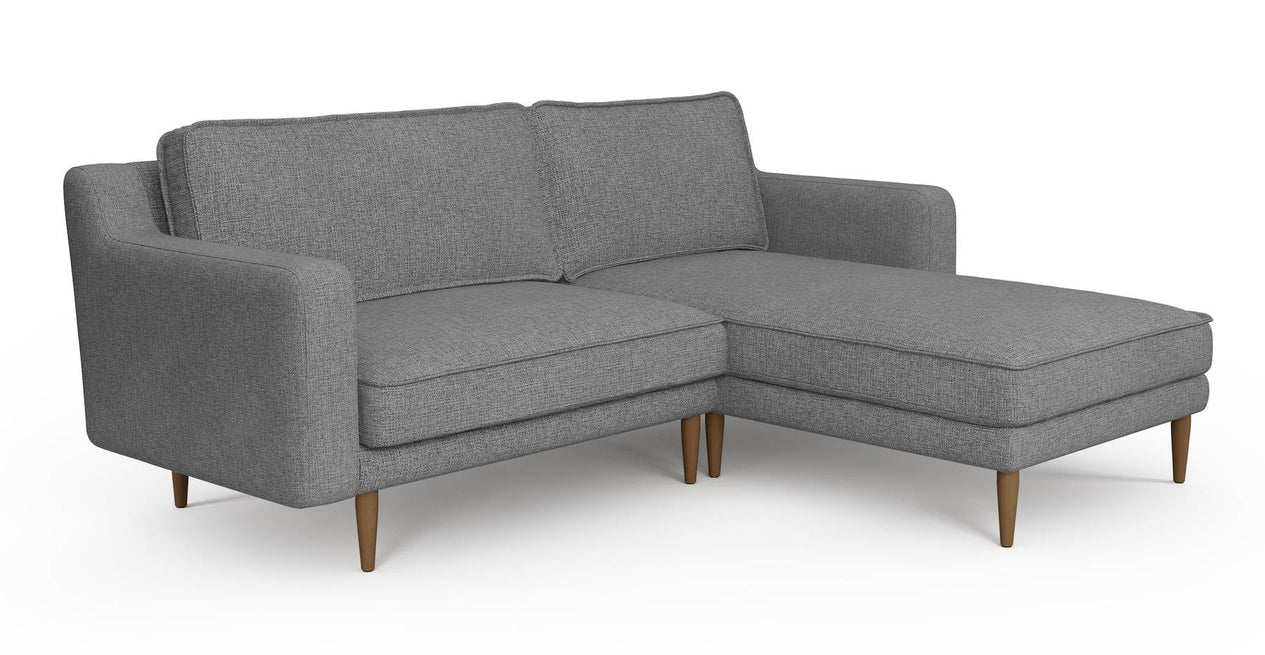 Klem Slim 212 x 171 Sektional Holzbein - Gewebe