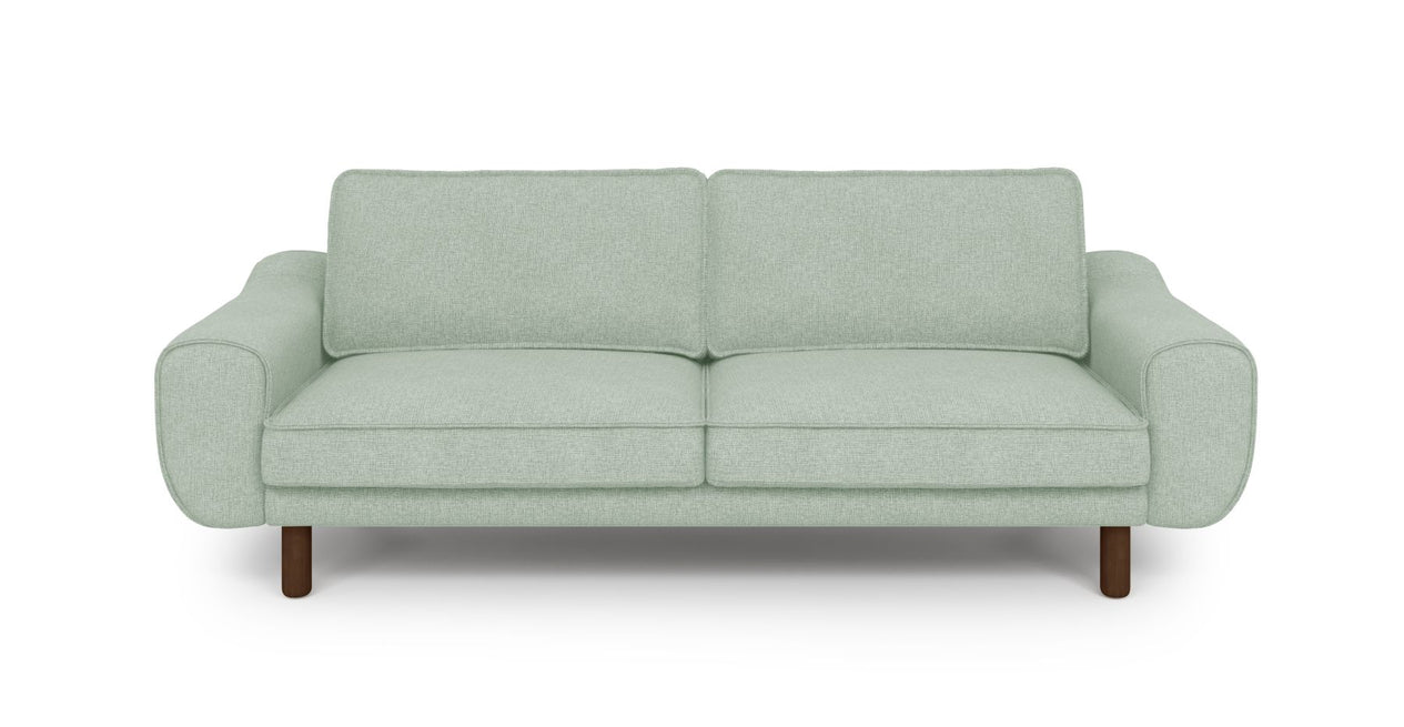 Klem 3-Sitzer Sofa Zylindrisch Holzbein - Gewebe