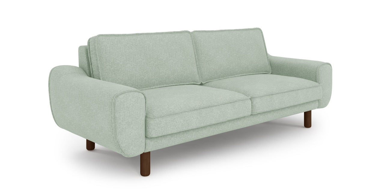 Klem 3-Sitzer Sofa Zylindrisch Holzbein - Gewebe
