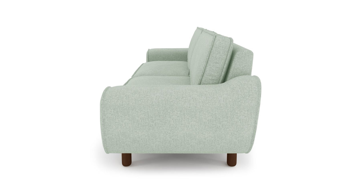Klem 3-Sitzer Sofa Zylindrisch Holzbein - Gewebe