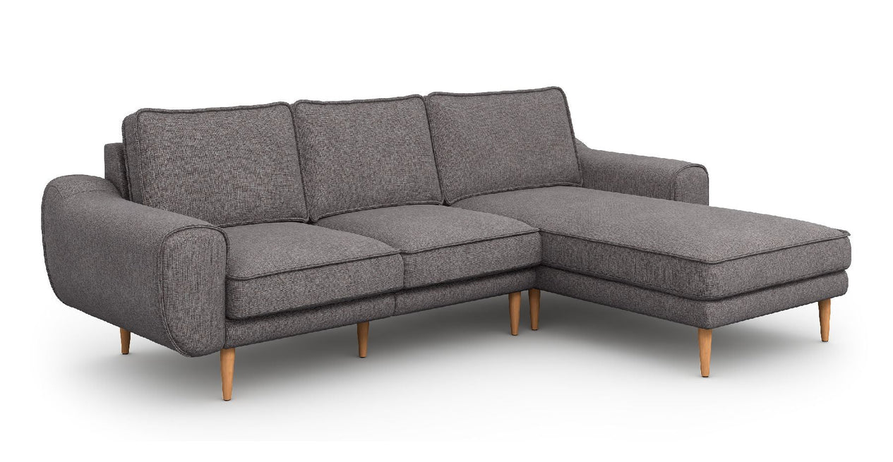 Klem 254 x 171 Sektional Holzbein - Gewebe