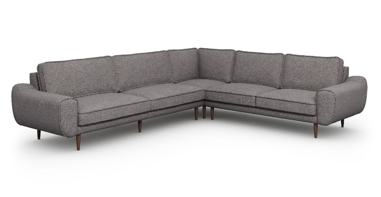 Klem 310 x 264 Sektional Holzbein - Gewebe