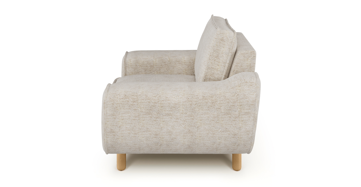 Klem Sessel Zylindrisch Holzbein - Naturgewebe