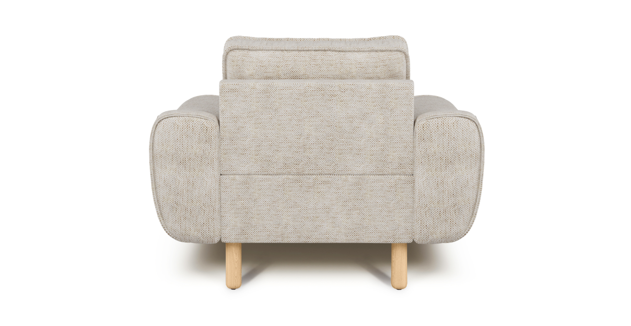Klem Sessel Zylindrisch Holzbein - Naturgewebe