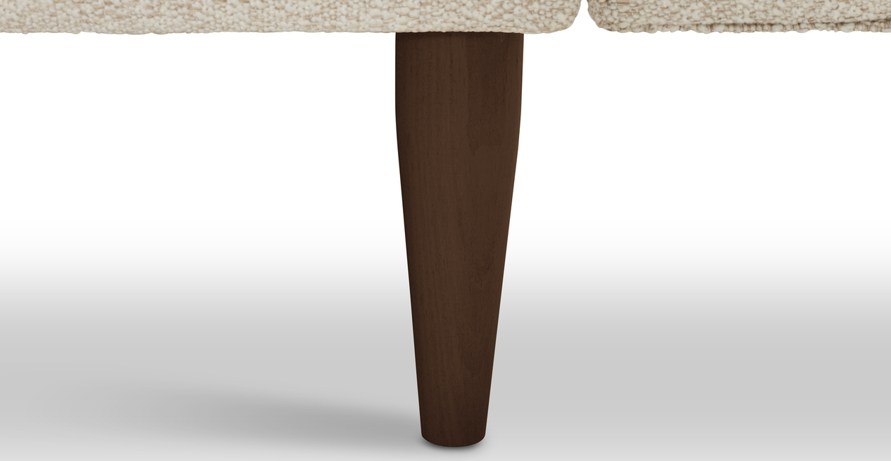 Klem Slim 266 x 171 Sektional Holzbein - Bouclé