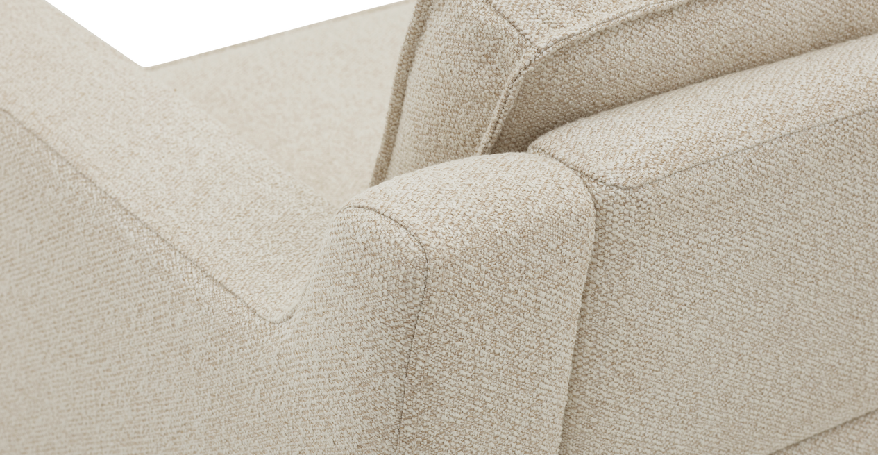 Klem Slim 266 x 171 Sektional Holzbein - Bouclé