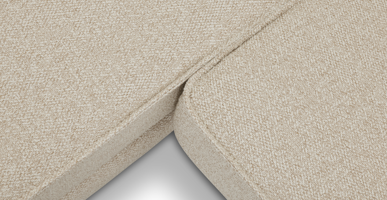 Klem Slim 266 x 171 Sektional Holzbein - Bouclé