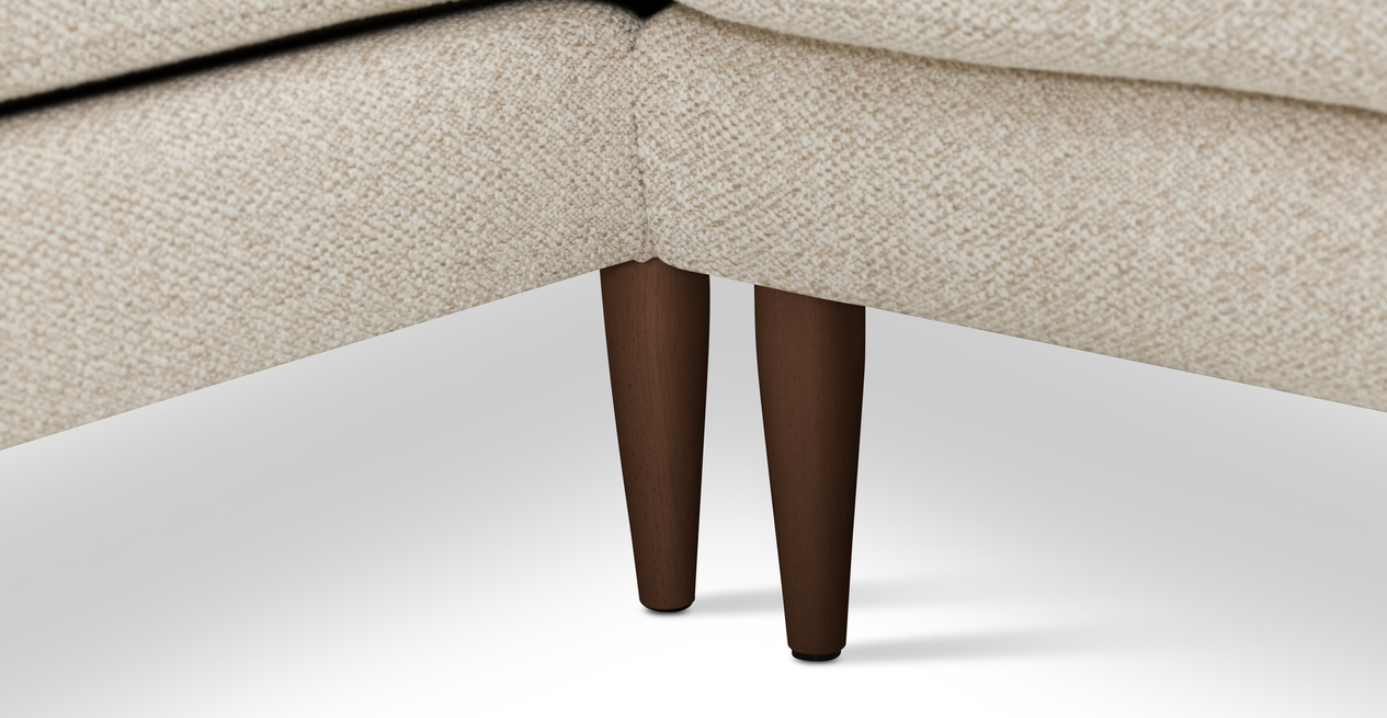 Klem Slim 266 x 171 Sektional Holzbein - Bouclé