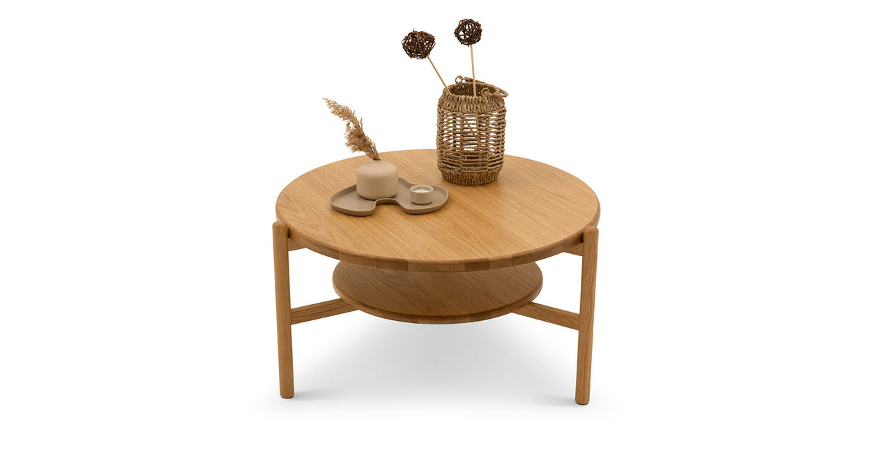 Norac Massiver Eichen Dreier-Set Couchtisch